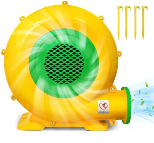 Ventilatore di Aria del Castello Gonfiabile 750W, Soffiatore Gonfiabile con Pompa ad Aria Elettrica, Pompa Elettrica per Gonfiaggio per Uso Commerciale e Domestico per Castello Gonfiabile
