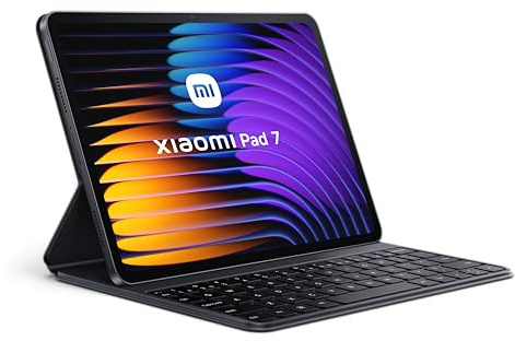 XIAOMI Pad 7 + Teclado - Tablet de 11,2 3,2K (Snapdragon 7+ Gen 3, 8GB RAM, 128GB ROM, 4 Altavoces, WiFi 6E, batería de 8850 mAh, Cargador no Incluido), Gris (Versión ES)