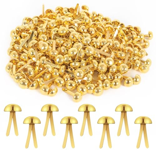 300 mollette per sacchetto modello dorate, clip in metallo per scrapbooking, testa tonda, in metallo, per scrapbooking, mini rotonde, accessori per fai da te