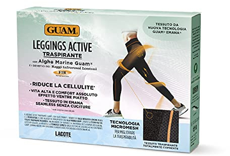 Guam Leggings Active Traspirante con Alghe Guam Taglia L-XL 48-50 Coprente Senza Cuciture Effetto Ventre Piatto