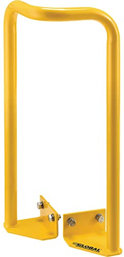 Global Industrial Roof Hatch Safety Extension Handle, 24-1/2H, Fully Welded Galvanized Steel Construction, High Visibility Yellow Powder Coated Finish