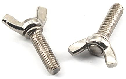 Set di dadi e bulloni a farfalla M6 in acciaio inox 304, bulloni e dadi ad alette M6 x 30, viti e dadi a farfalla (confezione da 20)