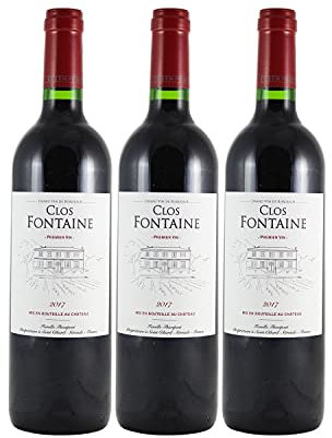 Château Clos Fontaine - Rouge 2017 - Côtes de Bordeaux Francs - Vin Rouge de Bordeaux (3x75cl)