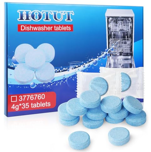 HOTUT Spülmaschinentabs,35 Stück Geschirrspülreiniger Tabs，Geschirrspül Tabs für Entfernt hartnäckiges Fett und Schmutz,individuelles Paket