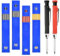 Tieflochmarker Bleistift Baustelle Set 26 Stück, Zimmermannsbleistifte Bleistifte Tischler Werkzeug Bohrlochmarker Druckbleistift, Tischler Bleistift Tiefenlochmarker (24 Ersatzminen 2,8mm + Spitzer)