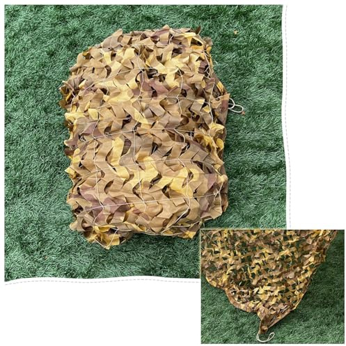 TZYYAO Reinforced Camo Netting,Camouflage Net for Hunting,Military Netting,Outdoor Sunscreen Net,Lightweight Durable,Sunshade,Decoration,Shooting,Hide,Fence,Car Cover,Desert-1.5x8m/4.9x26.2ft