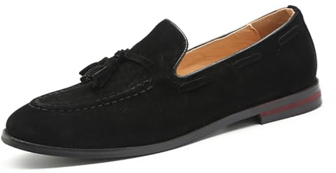 MlYJmer Mocasines para Hombre Sin Cordones Comodos Casual Zapatos Traje Zapatos Boda,Negro,43 EU