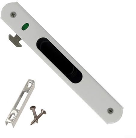 Mecanismo de bloqueo de puerta corredera de aleación de zinc para una seguridad fiable y fácil operación, pestillo de ventana tipo 90 (blanco)