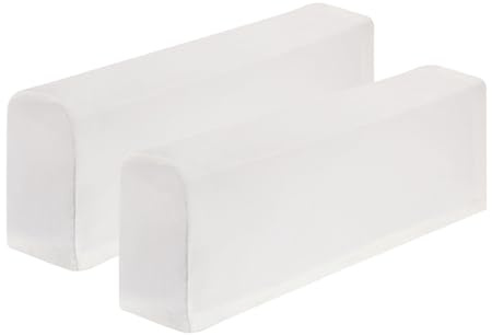 QUARKZMAN 2 Piezas Fundas para Reposabrazos Elásticas, Fundas Suaves De Poliéster para Sillón Cubierta para Reposabrazos De Sofá Protector, Blanco
