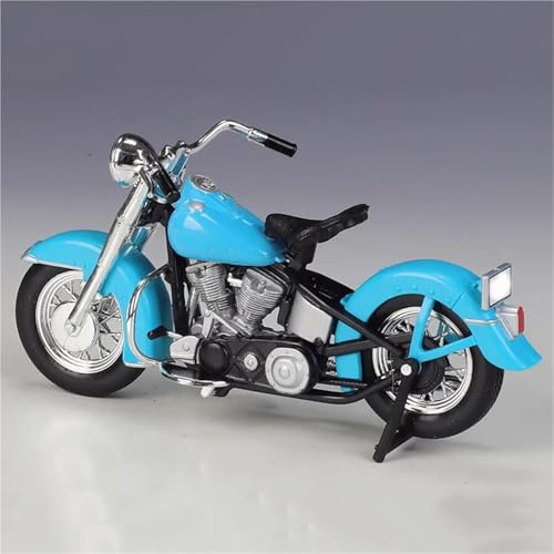 HFMXZHI Modèle réduit de Moto Modèle De Moto en Alliage Moulé sous Pression, Jouet Métal, Idéal pour Cadeaux 1:18 pour Harley pour Davidson 74FL Et pour Hydra Glide(Turquesa)