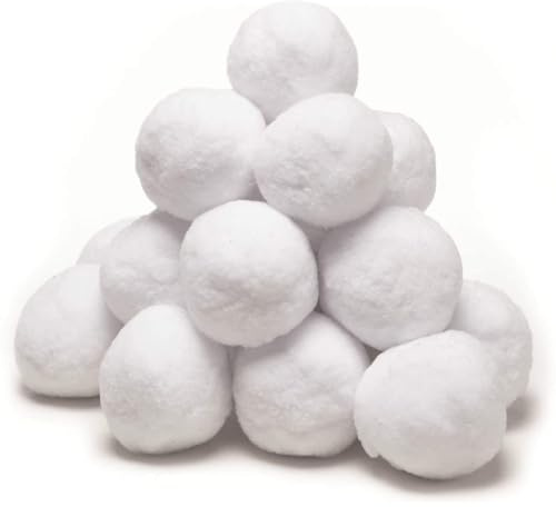 Snöbollstridsats inomhus - 50 st bollar | Realistiska konstgjorda snöbollar med robust non-woven tygväska | Säkert och roligt inomhusspel för barn