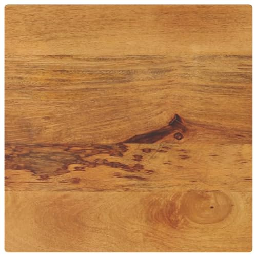 SooIarix Bordsskiva 60 x 60 x 3,8 cm kvadratisk massivt trä mango, robust skrivbordsskiva, mångsidig bänkskiva för matbord och badrumsunderskåp