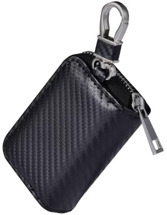 Keyless Go - para llave de coche sin llave, de piel sintética con cremallera, bloqueo de privacidad, antipiratería
