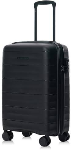 ABISTAB Mariner Handgepäck Koffer aus 100% Eco-PP Hartschale, 55x36x21 cm, 34L, Carbon Black