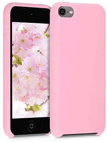 kwmobile Carcasa Compatible con Apple iPod Touch 6G / 7G (6a y 7a generación) - Funda Protectora de Silicona - Case Trasero en Rosa Claro