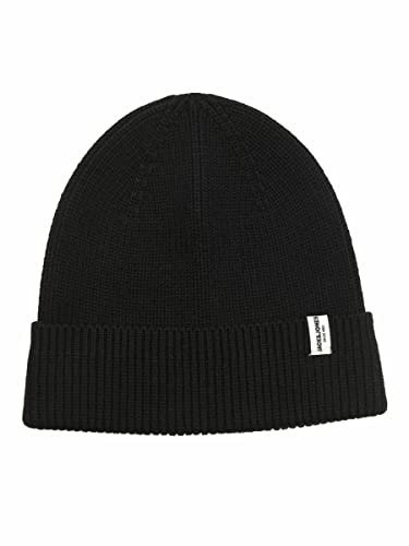 JACK & JONES Herren Jacbrink Ln Beanie M TZE, Schwarz, Einheitsgröße EU