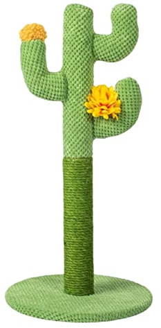 huiba Albero tiragraffi per gatti di Cactus,Prodotti per animali domestici Tiragraffi per gatti a forma di cactus | Gratta per artiglio di gatto con design stabile affascinante per gatti piccoli