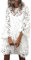 Robes en Dentelle Femmes FêTe Mariage Manches 3/4 Femme Boho Robe De VilléGiature ImpriméE à EmpièCements en Dentelle Col V Casual Robes De Plage Courte Robe ÉVaséE Swing T-Shirt Robe