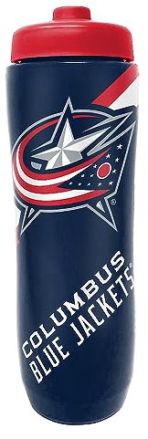 Party Animal NHL Hockey Squeeze Bottle, 32 oz, Columbus Blue Jackets