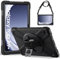 Gerutek for Samsung Galaxy Tab A9 Plus Case Shockproof, SM-X210/X216/X218 Cover, Heavy Duty Rugged Samsung tablet A9 Plus Case with 360 Rotating Stand/Hand Strap,Shoulder Strap, Black
