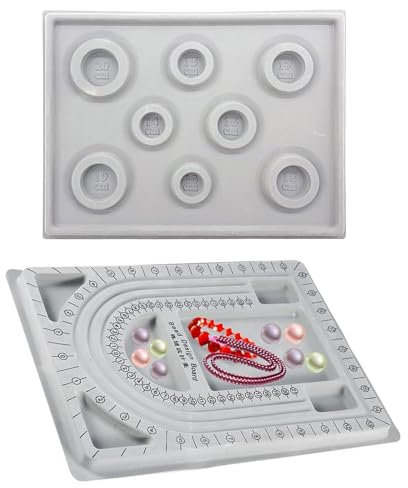 Perlenbrett Armband Design Platte 2 Stück - Bracelet Bead Board für Perlen Und Schmuckherstellung Von Armbändern Und Halsketten - DIY
