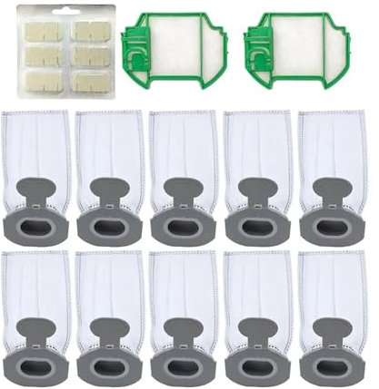 ewgrkba Kompatibel mit dem kabellosen Staubsauger Vorwerk Kobold VK7 FP7, 10 Staubbeutel, 2 Vorfilter, 1 Dufttablette/-stäbchen.