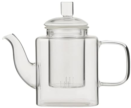 MagiDeal Théière en verre, cuisinière transparente, infuseur à thé de 350 ml avec passoire à thé, machine à thé à feuilles mobiles pour fête, Camping, voyage,