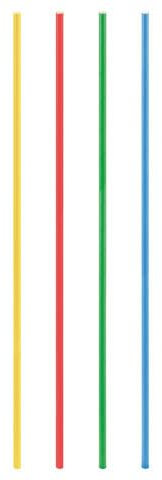 VEPATIM 50 Trinkhalme aus Papier extra lang bunt Ø8mm 50cm