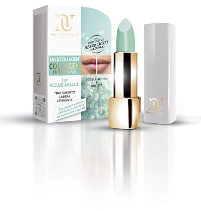 NATUR UNIQUE - Iallucollagen Intensive Lip Scrub -NoAge 4,2ml | Scrub Labbra Esfoliante e Idratante con Collagene e Acido Ialuronico | Burrocacao Labbra Nutriente per Labbra Morbide e Levigate