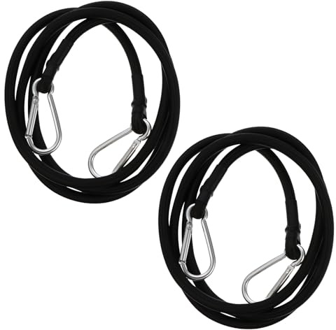 NUOBESTY 2pcs Cargo Binding Belt Elastic Tensioner Straps 1.5m for Luggage Securing and Industrial Cargo Fastening