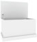 vidaXL Baúl almacenaje Madera contrachapada Blanco Brillo 70x40x38 cm