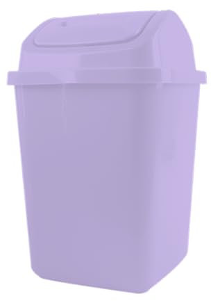 Gem Imports Pastel Lilac Plastic Swing Top Bin