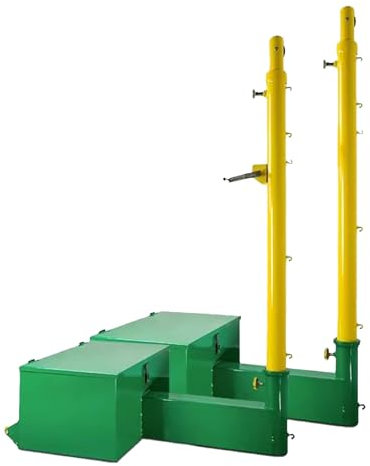 MENUBWPP Badmintonnetz 8 Höhenpositionen Outdoor-Volleyballnetz und Stangen mit Stabiler Basis, Metallrolle, handgekurbelter Spanner (Size : Style4)