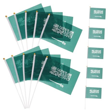 KITANDOVE Lot De 100 Mini Drapeaux Arabes Portables Pour Décoration Drapeaux Légers Et Ondulants Pour Les Fêtes Nationales