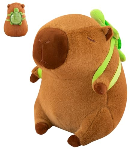 CWENDANER Capybara Peluche, Simulación Carpincho Juguetes, Peluche Capibara, Suave y Cómodo, Almohada de Peluche de Carpincho, Regalo para Niños y Niñas (25CM)