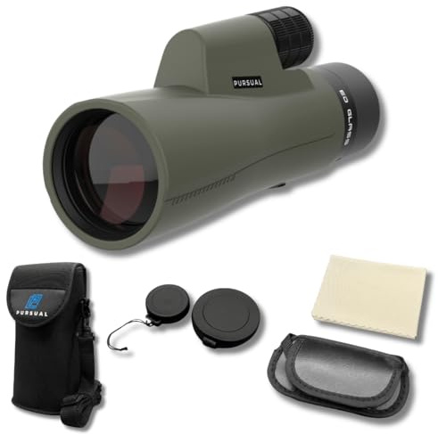 PURSUAL12x50 ED Monocular Telescope for Adults & Kids, High Power and High Definition, Waterproof FMC Lens & Scope for Bird Watching, Camping, Hiking, Hunting, Concert, Wildlife, Travel