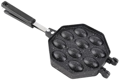 Acouto Äggvåffelpanna Aluminiumlegering Anti Stick Anti-skållningshandtag Bubble Waffle Maker för Kommersiellt Hembruk Som Gör Det Möjligt Att Kommersiellt Skapa Våfflor Designade MÅNGSIDIG Utan