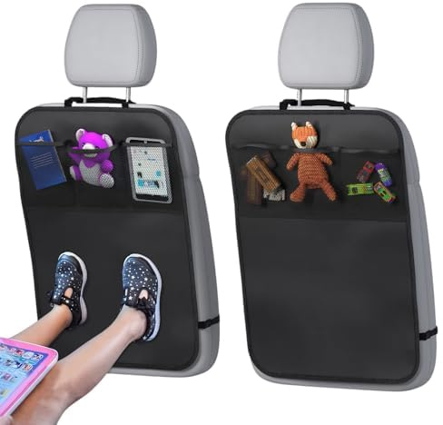 ONEMAJI 2 Pezzi Protezione Sedile Auto Bambini per Nissan X-Trail T33 2022-2024, Organizer Sedile Posteriore Auto Cuscino Anti-Calcio per Seggiolino Auto