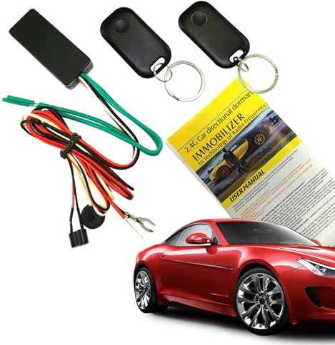 Inmovilizador de coche 2,4 GHz DC12 V dispositivo de seguridad antirrobo y módulo de protección de bloqueo de motor inalámbrico, función de apagado automático inteligente, accesorios de seguridad