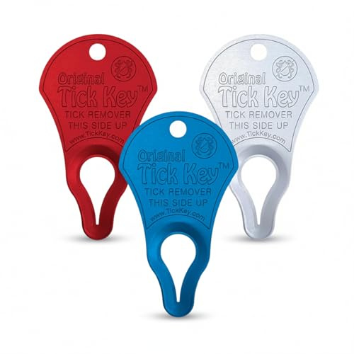 The Original Tick Key -Tick Removal Device - Portable, Safe and Highly Effective Tick Removal Tool - 3 Pack (USA)