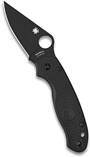 Spyderco Para 3 Lightweight Folding Pocket Knife with 2 CTS BD1N Steel Blade and FRN Handle - EDC Knife for Men and Women, Perfect for Hunting, Tactical, Camping, Survival - PlainEdge - C223PBBK