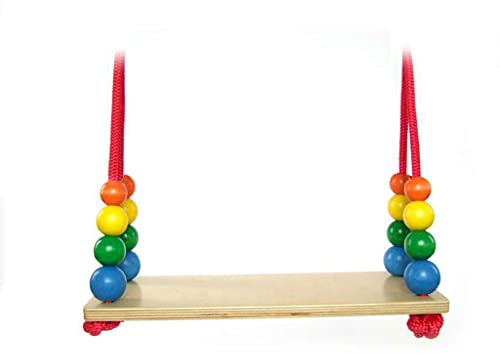 Hess Holzspielzeug 20004 - Brett-Schaukel aus Holz, handgefertigt, für Kinder ab 3 Jahren, ca. 40 x 15 cm groß, für Garten und Terrasse