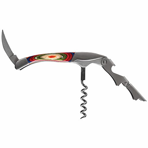 Totally Bamboo Baltique Marrakesh Collection Waiter's Friend Wine Key for Servers, Multifunctional Wine Opener with Corkscrew, Foil Cutter and Bottle Opener