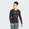 adidas Men's Workout Long Sleeve Tee, Black/White, L