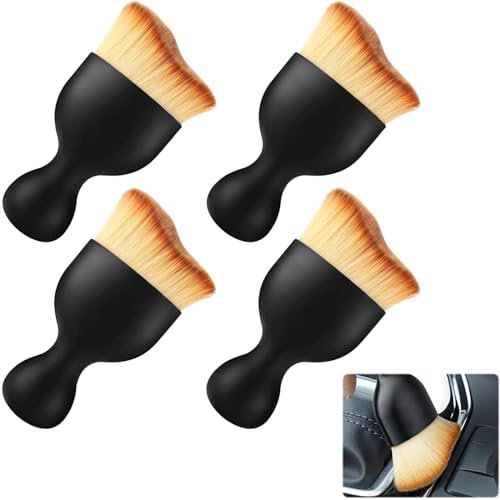 4 Stück Autowaschbürste, Staubpinsel, Pinsel Autoreinigung, Car Innenraum Staubkehrende Weiche Bürste, Auto Pinsel Innenraum, Auto Bürste, Auto Pinsel, Car Detailing, Autobürste, Auto Reinigungsbürste