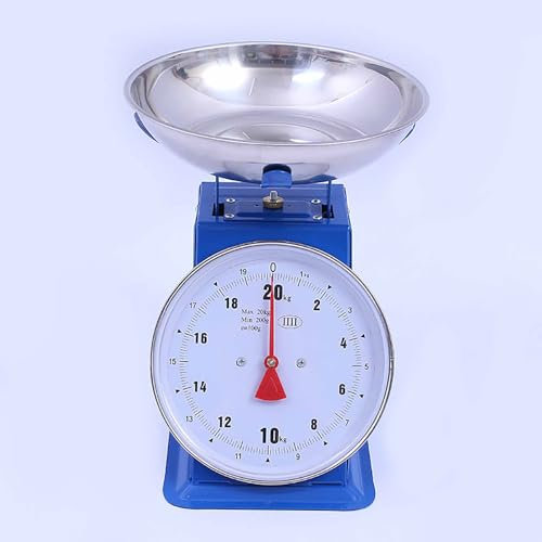 Bilancia domestica multifunzionale con quadrante di precisione, alloggiamento meccanico in acciaio inossidabile di alta qualità, bilancia da cucina meccanica a molla, domestica/commerciale,20kg