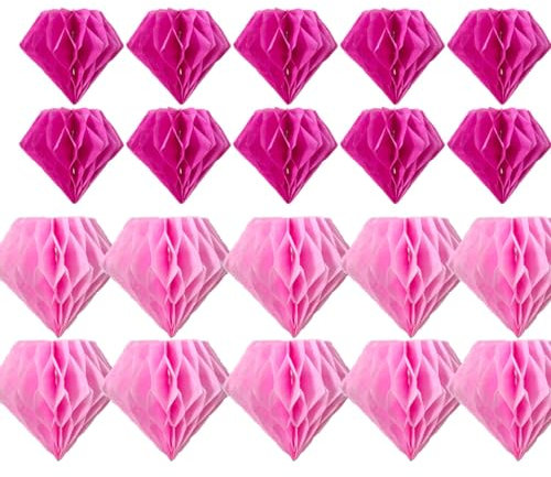 Bolas de panal, 20 piezas de 4 y 6 pulgadas, decoración de diamantes de panal, papel de seda, bola de panal, bolas de papel para colgar, bolas de flores para cumpleaños, boda, decoración de guardería