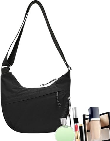 Proypiax Leichte Damen-Umhängetasche, Sling Dumpling Bag,Nylon-Schultertasche, verstellbare Umhängetasche | Kleine Damen-Hobo-Tasche mit mehreren Taschen, halbmondförmig, für Mädchen