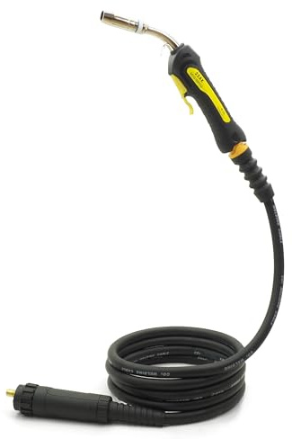 Svetsbrännare MIG MAG slangpaket skyddsgassvetsningsutrustning MB-25 AK-25 TW-25 YELLOW 3/4/5m EURO-anslutning 230A CO2/MIX tråd 0,8-2,4mm gaskylda Professionellt - Bestschweissen.de (5m)