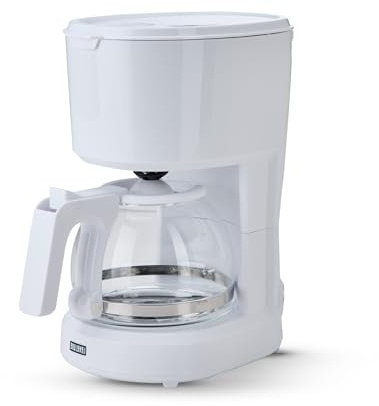 Level One Kaffeemaschine KA-060W in weiß, 0,6L Fassvermögen, Filterkaffeemaschine mit Tropfstopp Warmhaltefunktion Permanentfilter Wasserstandsanzeige beleuchtete Kontrollleuchte